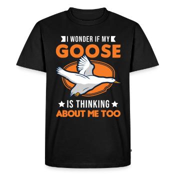 Geese Gift Goose Farmer Goose Goose - Men's Premium Organic T-Shirt - black - Front - Nico (187cm)