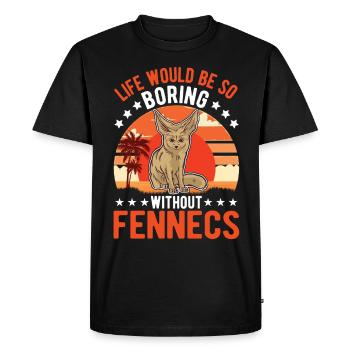 Fennec Gift Fennec Desert Fox - Men's Premium Organic T-Shirt - black - Front - Nico (187cm)