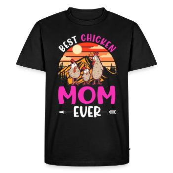 Meilleur agriculteur de poulets Mama Farmer - T-shirt Premium bio Homme - noir - Devant - Nico (187cm)