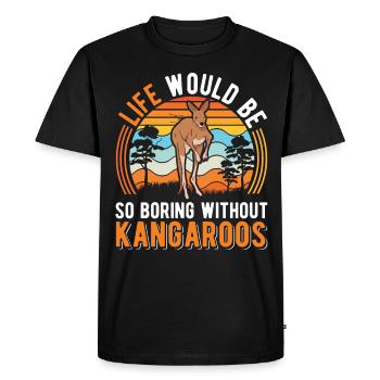 Australian Kangaroo Australia Kangaroo - Men's Premium Organic T-Shirt - black - Front - Nico (187cm)