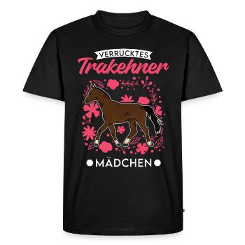 Crazy Trakehner Fille - T-shirt Premium bio Homme - noir - Devant - Nico (187cm)