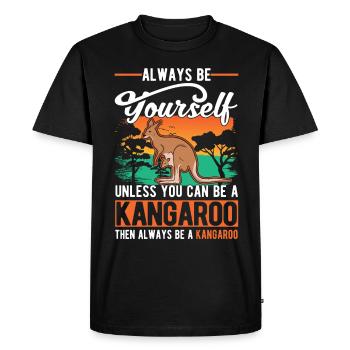 Always be yourself Kangaroo Australia Kangaroo - Men's Premium Organic T-Shirt - black - Front - Nico (187cm)