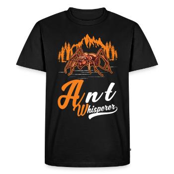 Fourmis Whisperer Fourmilière Fourmi Whisperer - T-shirt Premium bio Homme - noir - Devant - Nico (187cm)