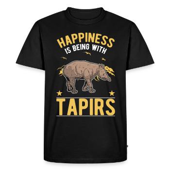 Tapir Luck Tapir des plaines Tapirdae Tapir - T-shirt Premium bio Homme - noir - Devant - Nico (187cm)