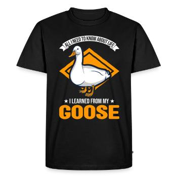 Geese Gift Goose Lovers Goose Breeders - Men's Premium Organic T-Shirt - black - Front - Nico (187cm)
