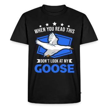Geese Gift Goose Lovers Goose Breeders - Men's Premium Organic T-Shirt - black - Front - Nico (187cm)