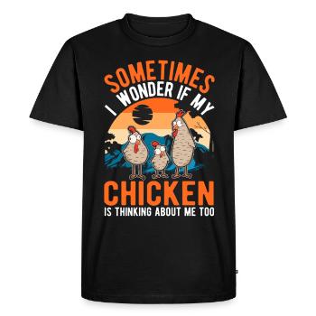 Poulets Élevage de poulets Éleveur de poulets Éleveur - T-shirt Premium bio Homme - noir - Devant - Nico (187cm)