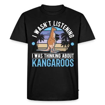 Australian Kangaroo Australia Kangaroo - Men's Premium Organic T-Shirt - black - Front - Nico (187cm)