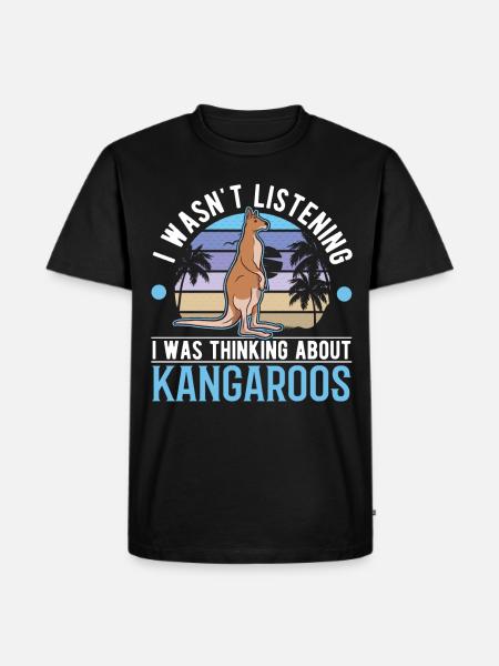 Australian Kangaroo Australia Kangaroo - Men's Premium Organic T-Shirt - black