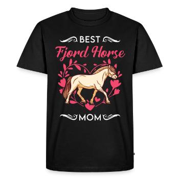 Best Fjord Horse Mom Fjord Horse Norwegian Horse - Men's Premium Organic T-Shirt - black - Front - Nico (187cm)