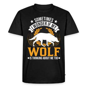 Wolf Lover Gift Wolf Pack - Men's Premium Organic T-Shirt - black - Front - Nico (187cm)