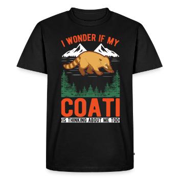 Coati Gift Coati Proboscis - Men's Premium Organic T-Shirt - black - Front - Nico (187cm)