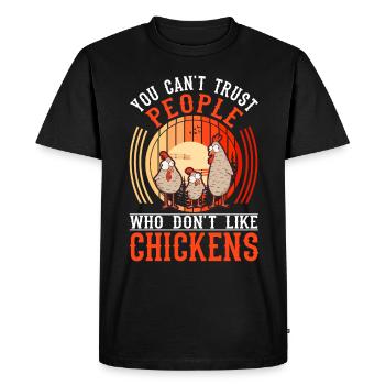 Chickens Farmer Chicken Farmer Chicken - Men's Premium Organic T-Shirt - black - Front - Nico (187cm)
