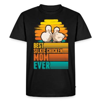 Best Silkie Chicken Mom Ever Silk Chicken Mama - Men's Premium Organic T-Shirt - black - Front - Nico (187cm)