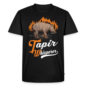 Tapir Whisperer Tapir des plaines - T-shirt Premium bio Homme - noir - Devant - Nico (187cm)