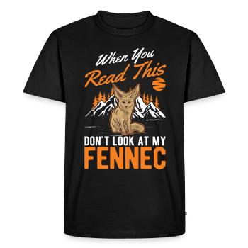 Fennec Gift Desert Fox Fennec - Men's Premium Organic T-Shirt - black - Front - Nico (187cm)
