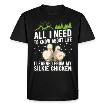 Silk Chicken Cadeau Silkie Chicken Silkie Chicken - T-shirt Premium bio Homme - noir - Devant - Nico (187cm)