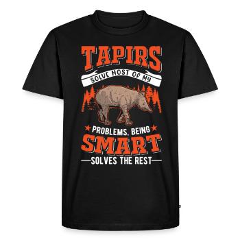 Tapir Tapir des plaines Tapirdae Tapir - T-shirt Premium bio Homme - noir - Devant - Nico (187cm)