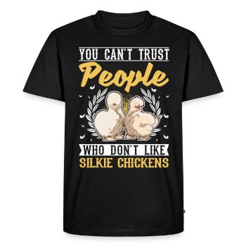 Silk Chicken Cadeau Silkie Chicken Silkie Chicken - T-shirt Premium bio Homme - noir - Devant - Nico (187cm)
