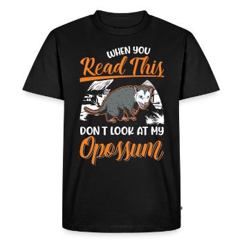 Opossum Gift Possum Marsupial - Men's Premium Organic T-Shirt - black - Front - Nico (187cm)