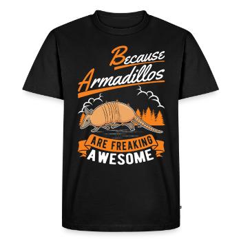 Parce que les tatous sont des tatou géniaux - T-shirt Premium bio Homme - noir - Devant - Nico (187cm)