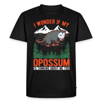 Opossum Gift Possum Marsupial - Men's Premium Organic T-Shirt - black - Front - Nico (187cm)