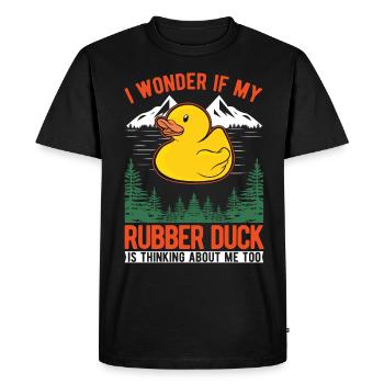 Rubber Duck Gift Squeaky Duck Bathing Duck - T-shirt Premium bio Homme - noir - Devant - Nico (187cm)