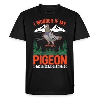 Pigeon Cadeau Pigeon Fancier City Pigeon Pigeonnier Pigeon Transporteur Pigeon - T-shirt Premium bio Homme - noir - Devant - Nico (187cm)