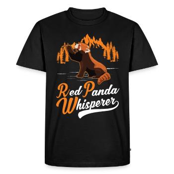 Roter Panda Flüsterer Red Panda Whisperer - T-shirt Premium bio Homme - noir - Devant - Nico (187cm)
