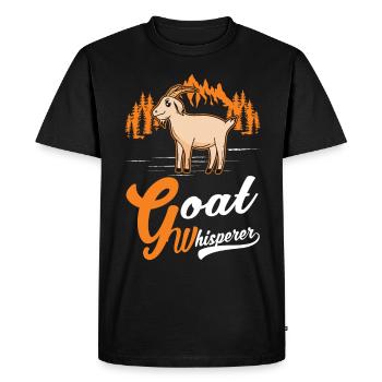 Chèvres Chuchoteur Chèvre Hôte Chèvre - T-shirt Premium bio Homme - noir - Devant - Nico (187cm)
