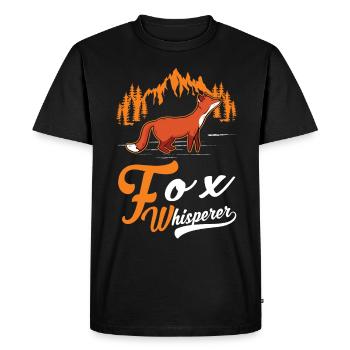 Fuchsflüsterer Fox Whisperer Fuchs - Men's Premium Organic T-Shirt - black - Front - Nico (187cm)
