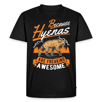 Hyène Cadeau Aardwolf Hyène - T-shirt Premium bio Homme - noir - Devant - Nico (187cm)