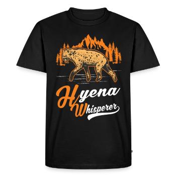 Hyènes Chuchoteur Aardwolf Hyène - T-shirt Premium bio Homme - noir - Devant - Nico (187cm)
