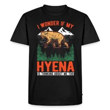 Hyène Cadeau Aardwolf Hyène - T-shirt Premium bio Homme - noir - Devant - Nico (187cm)