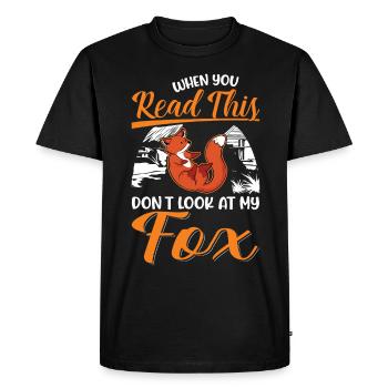 Fox Gift Red Fox - Men's Premium Organic T-Shirt - black - Front - Nico (187cm)