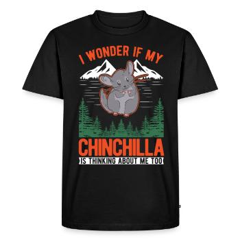 Chinchilla Gift Woolly Short-tailed Chinchilla - Men's Premium Organic T-Shirt - black - Front - Nico (187cm)