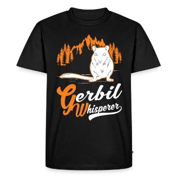 Gerbil Whisperer Racing Rat Cadeau Gerbille - T-shirt Premium bio Homme - noir - Devant - Nico (187cm)