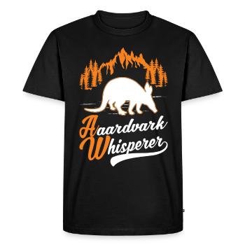 Erdferkel Flüsterer Aardvark Whisperer - Men's Premium Organic T-Shirt - black - Front - Nico (187cm)