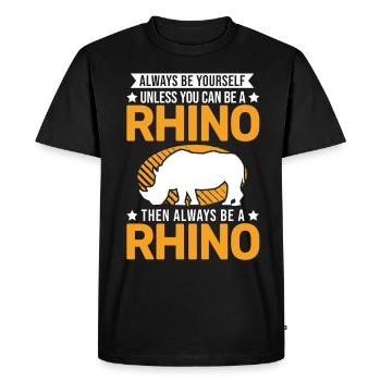 Rhinocéros Rhinocéros Rhinocéros - T-shirt Premium bio Homme - noir - Devant - Nico (187cm)