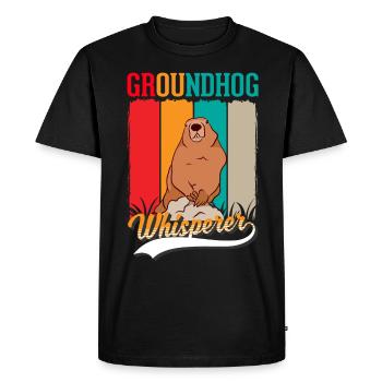Marmotte Chuchoteuse Marmotte forestière Marmotte - T-shirt Premium bio Homme - noir - Devant - Nico (187cm)