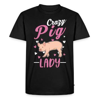 Cochons Mme Farmer Farmer - T-shirt Premium bio Homme - noir - Devant - Nico (187cm)