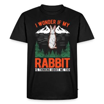 Rabbit Rabbit Rabbit - Men's Premium Organic T-Shirt - black - Front - Nico (187cm)