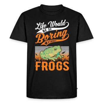 Frog Gift Tree Frog - Men's Premium Organic T-Shirt - black - Front - Nico (187cm)