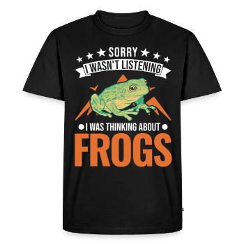 Frog Gift Tree Frog - Men's Premium Organic T-Shirt - black - Front - Nico (187cm)