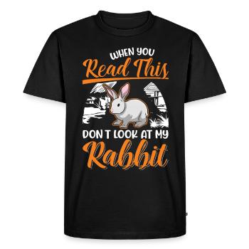 Rabbit Rabbit Rabbit - Men's Premium Organic T-Shirt - black - Front - Nico (187cm)