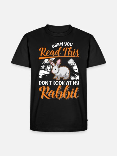 Rabbit Rabbit Rabbit - Men's Premium Organic T-Shirt - black