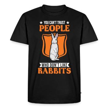 Rabbit Rabbit Rabbit - Men's Premium Organic T-Shirt - black - Front - Nico (187cm)