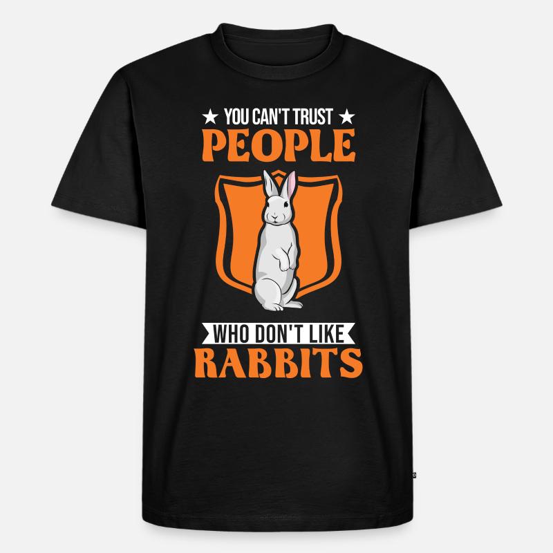 Rabbit Rabbit Rabbit - Men's Premium Organic T-Shirt - black