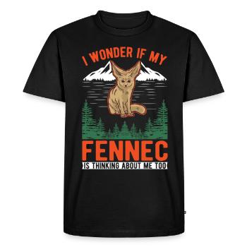 Fennec Gift Fennec Desert Fox - Men's Premium Organic T-Shirt - black - Front - Nico (187cm)