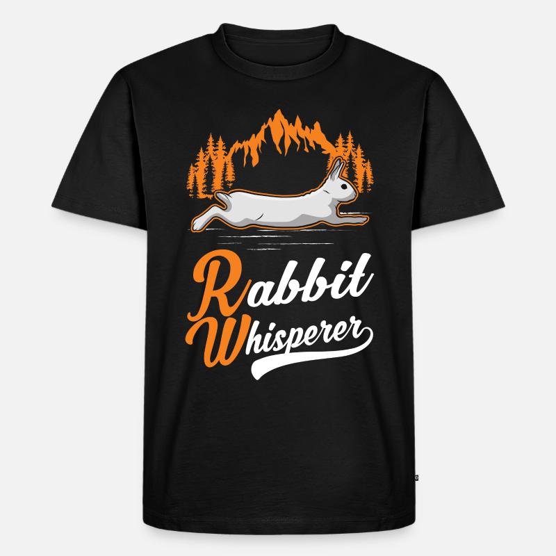 Kaninchen Flüsterer Hasen Flüsterer - Männer Premium Bio T-Shirt - Schwarz